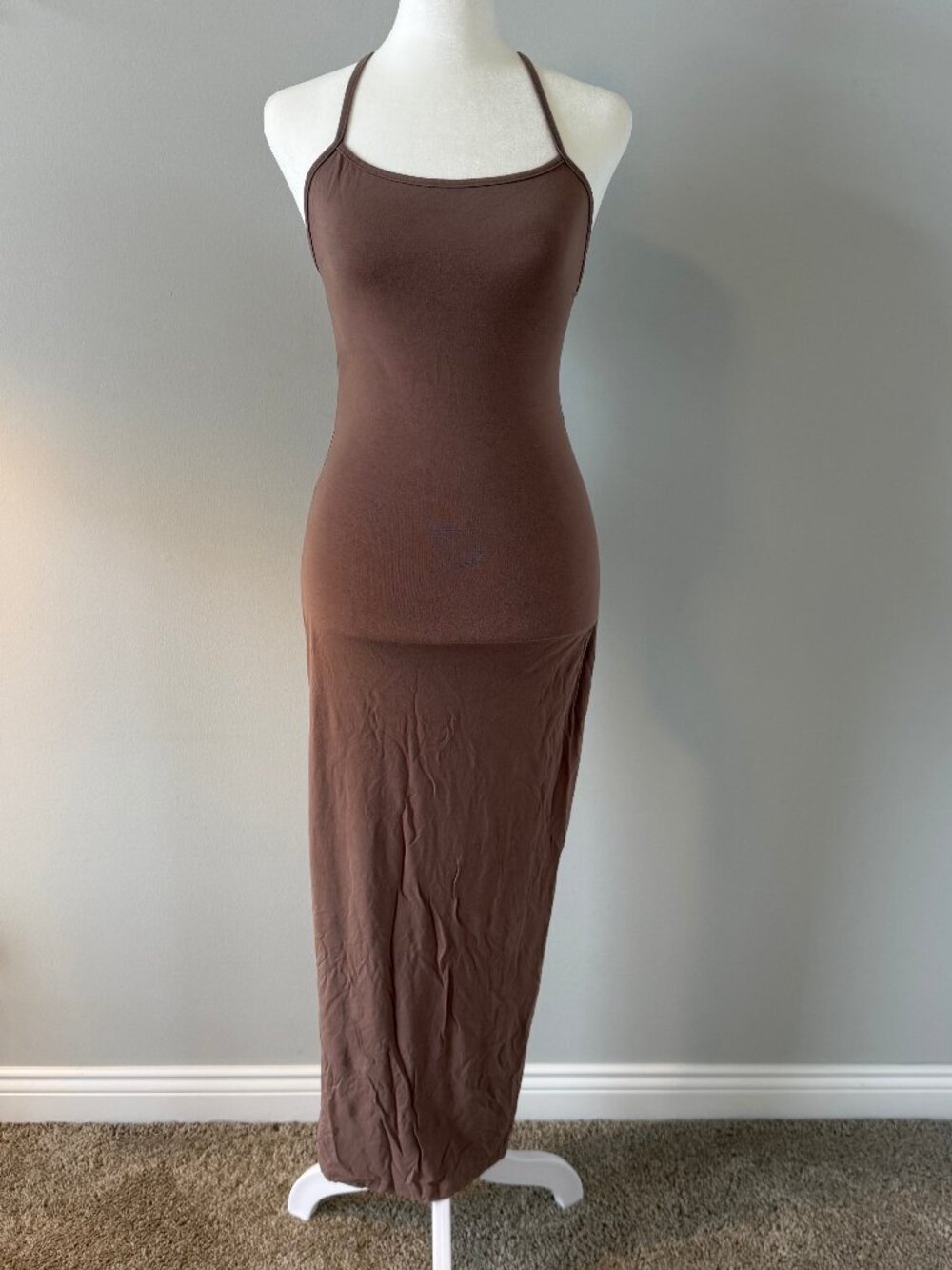 SHEIN brown midi dress